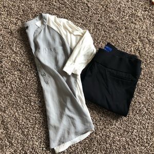 Express sheer front quarter length top